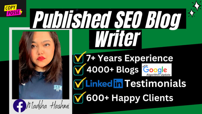 Gig Preview - Be your SEO blog writer