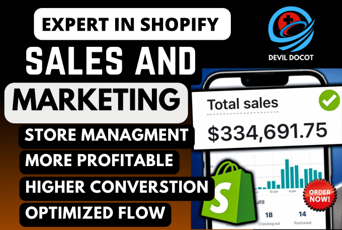 Gig Preview - Manage your shopify store, upload and update  inventory, generate sales