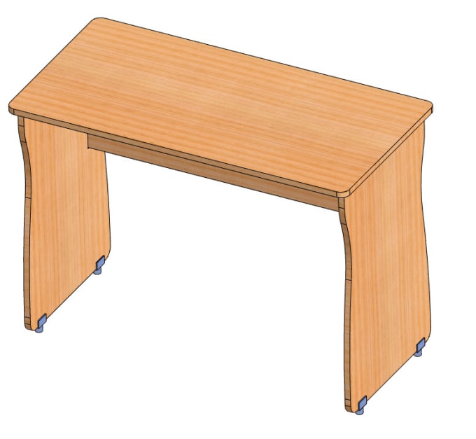 Gig Preview - Draw 2d3d part of wooden desk and tables