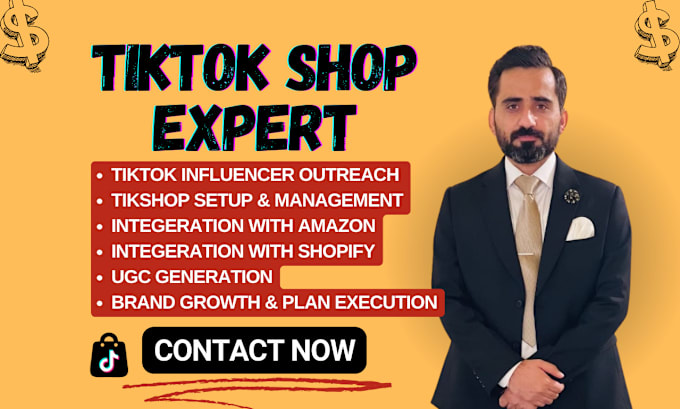 Gig Preview - Do tiktok shop setup, sales and affiliate management, shopify marketing