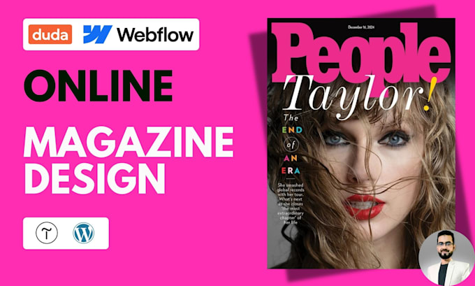 Gig Preview - Build online magazine, news portal, blog with wordpress, tilda, duda, webflow