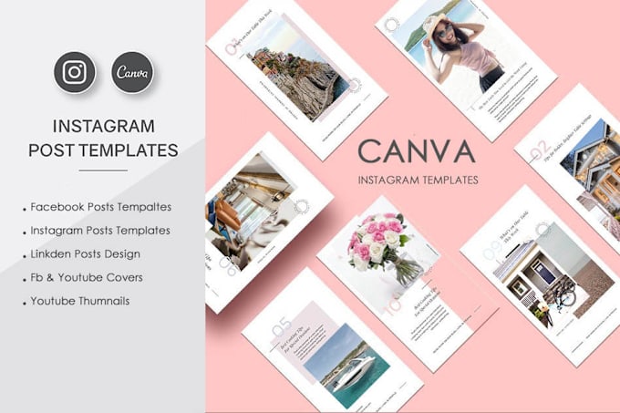 Gig Preview - Create editable canva templates and instagram carousel designs