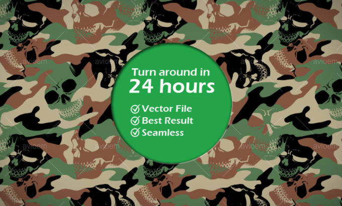 Gig Preview - Create camouflage seamless pattern in 1 day