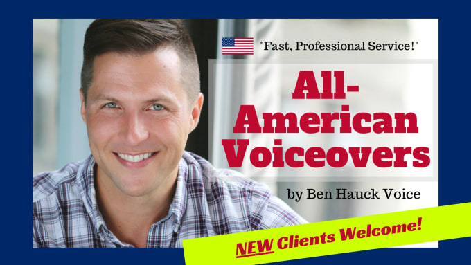 Bestseller - professionally record your all american male voice over fast