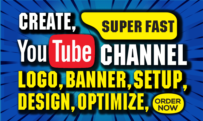 Bestseller - create, setup and design youtube channel with logo, banner, intro, outro