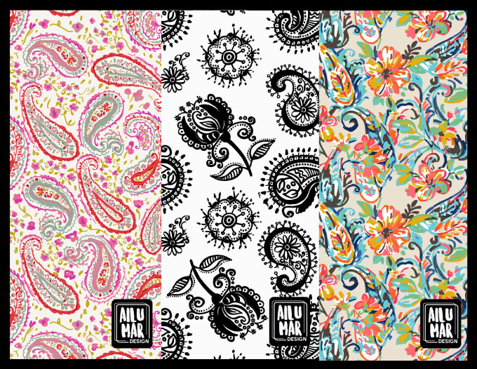 Gig Preview - Design seamless patterns for textile, fabric prints