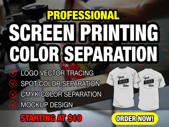 Gig Preview - Do professional color separation for screen printing