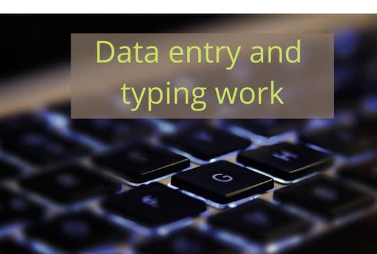 Gig Preview - Do data entry and typing