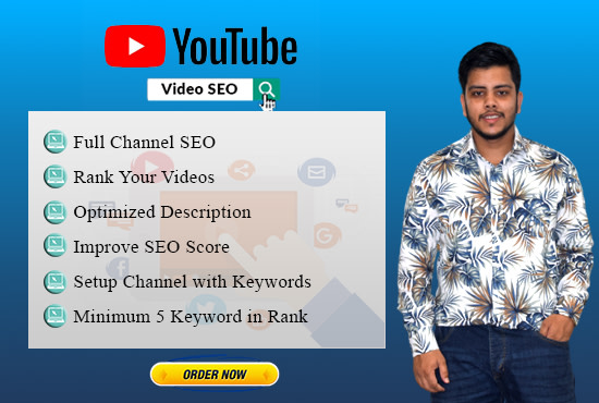 Gig Preview - Do perfect youtube SEO to rank your videos on the top page