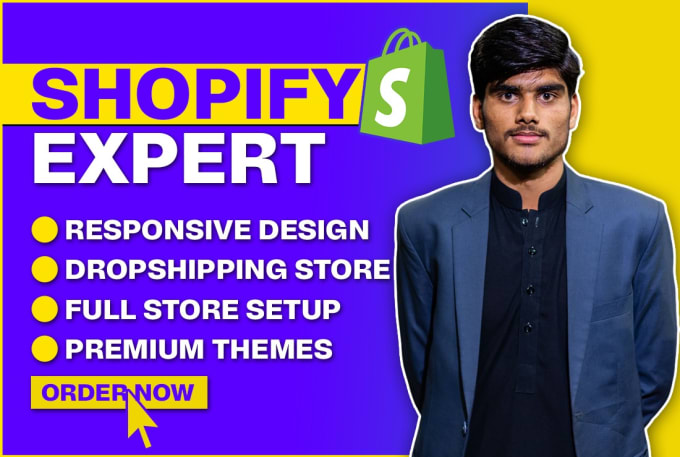 Gig Preview - Create a shopify website, shopify store design, or shopify dropshipping store