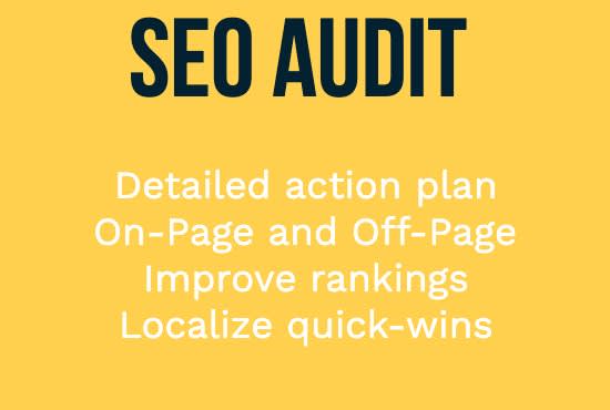 Gig Preview - Create a SEO audit report and action plan