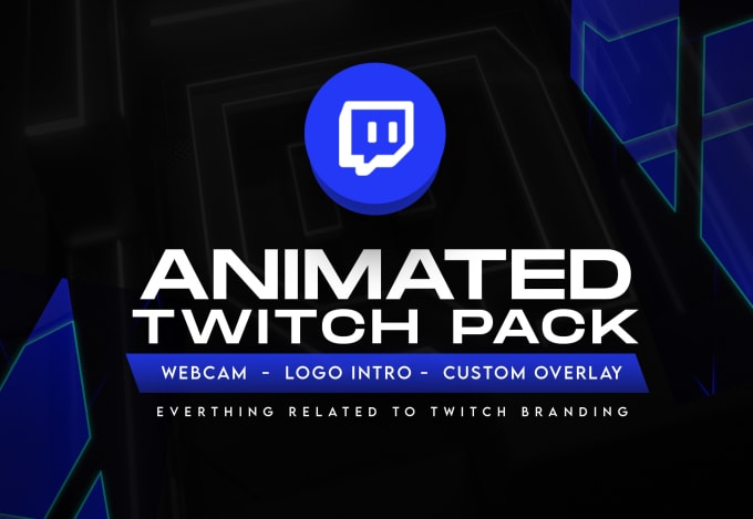 Gig Preview - Design twitch logo, stream animated overlay twitch stream package screens panels