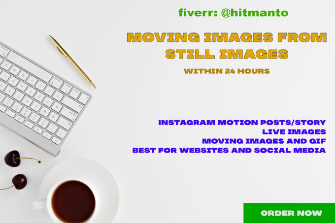 Gig Preview - Make your still images moving