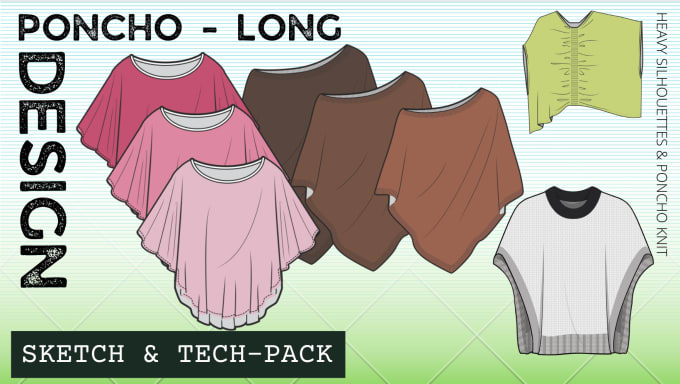 Gig Preview - Do commercial poncho design illustration for you