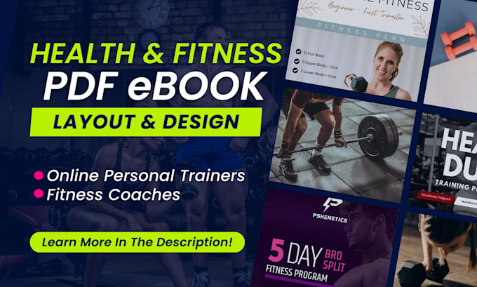 Gig Preview - Design branded workout plan pdf ebook for personal fitness trainers or coaches