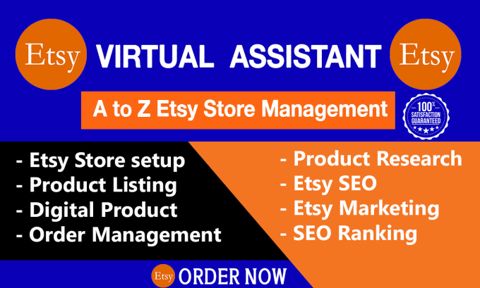 Gig Preview - Be your etsy virtual assistant, etsy store manager