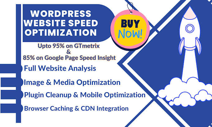 Gig Preview - Speed up wordpress website for google page speed, gtmetrix and pingdom