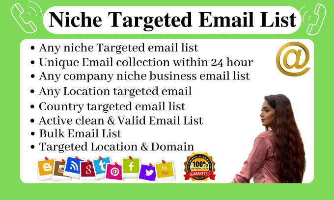 Gig Preview - Provide niche targeted bulk valid email list