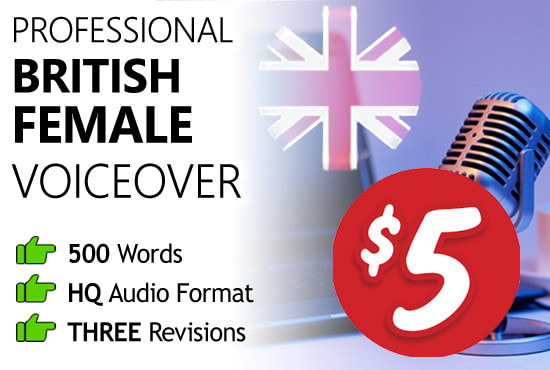 Gig Preview - Record professional female voice over in british accent