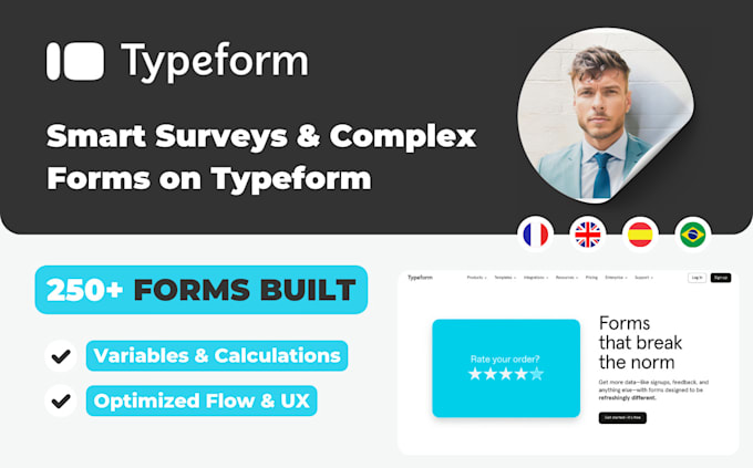 Gig Preview - Build lead gen forms with complex logic on typeform