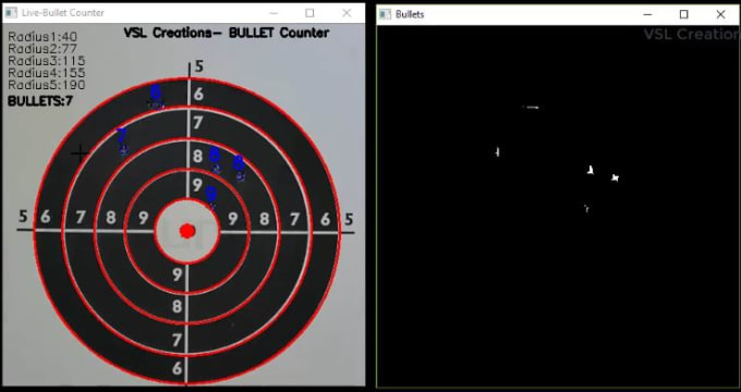 Gig Preview - Detect and count bullets or dots from live video feed