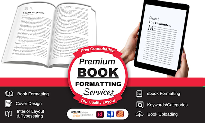 Gig Preview - Provide book formatting and typesetting for ebook and paperback