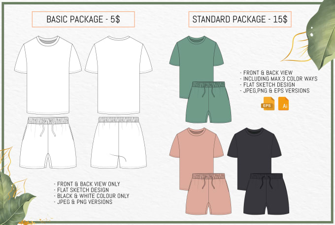 Gig Preview - Create technical fashion cad illustration, flat drawings