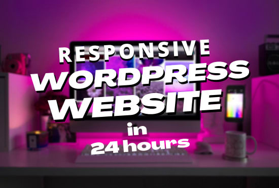 Gig Preview - Design responsive wordpress website within 24 hours