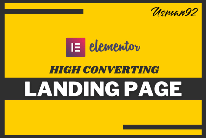 Gig Preview - Build responsive wordpress elementor landing page