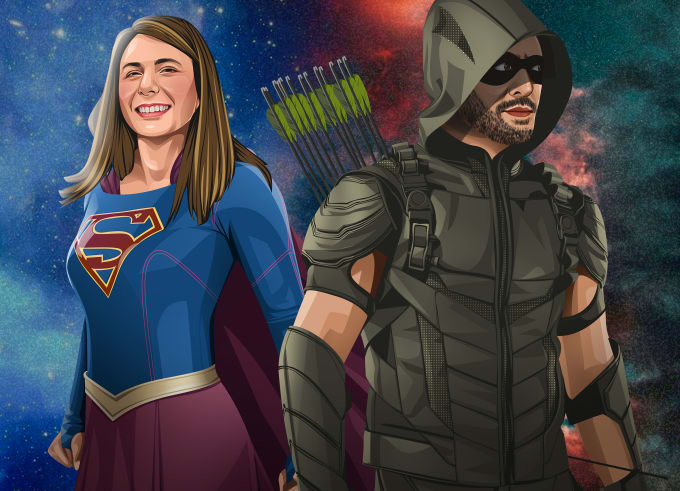 Gig Preview - Turn your portrait into a superhero caricature