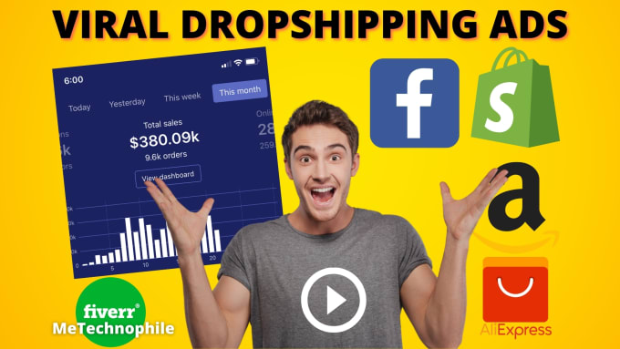 Gig Preview - Create facebook, shopify dropshipping video ad that converts