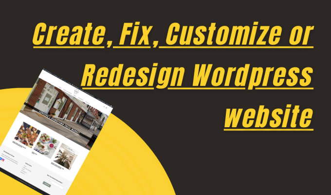 Gig Preview - Create, fix, customize or redesign your wordpress website