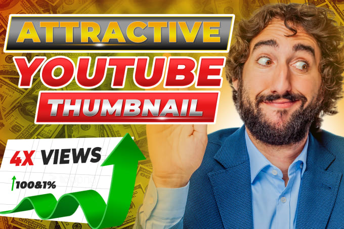 Gig Preview - Create eye catching youtube thumbnail designs