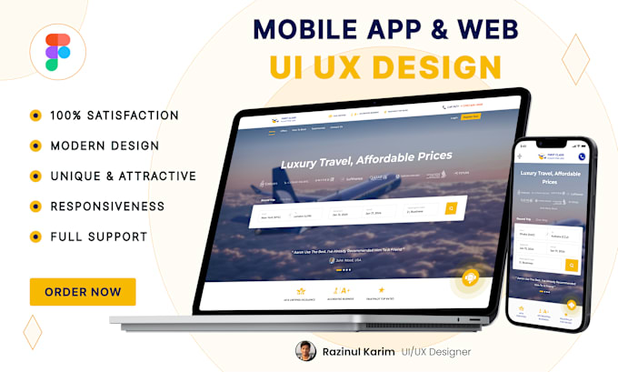 Gig Preview - Design mobile app or website ui ux and prototype