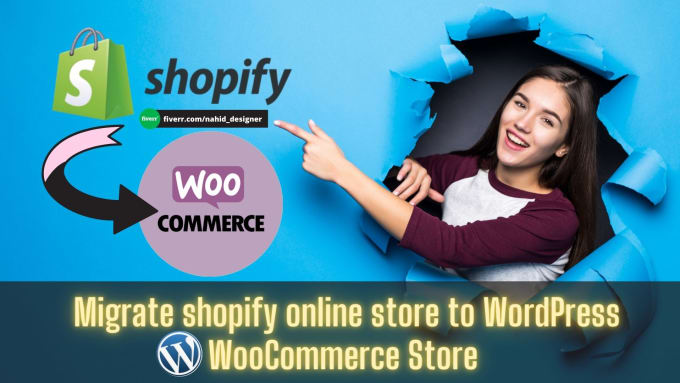 Gig Preview - Migrate shopify to wordpress woocommerce using elementor