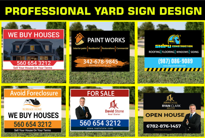 Gig Preview - Design yard sign, billboard, sign board,  vinyl banner or any signage design