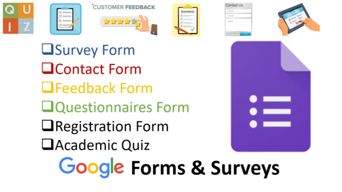 Gig Preview - Create responsive  online survey form, using google forms, jotform, typeform