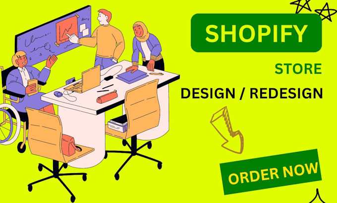 Gig Preview - Shopify store design redesign shopify dropshipping store shopify website