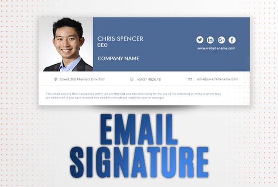 Gig Preview - Design modern email signature