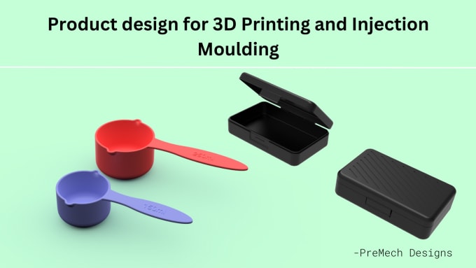 Gig Preview - Design 3d cad models for 3d printing and injection moulding