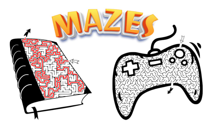 Gig Preview - Turn your images into mazes for children activity book