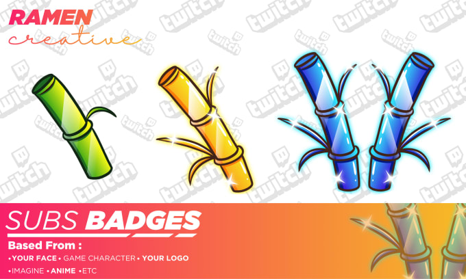 Gig Preview - Make twitch sub badge for twitch subscribers in 24 hrs