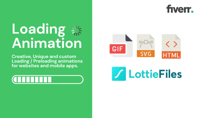 Gig Preview - Create preloading animation and loading animation for web and apps