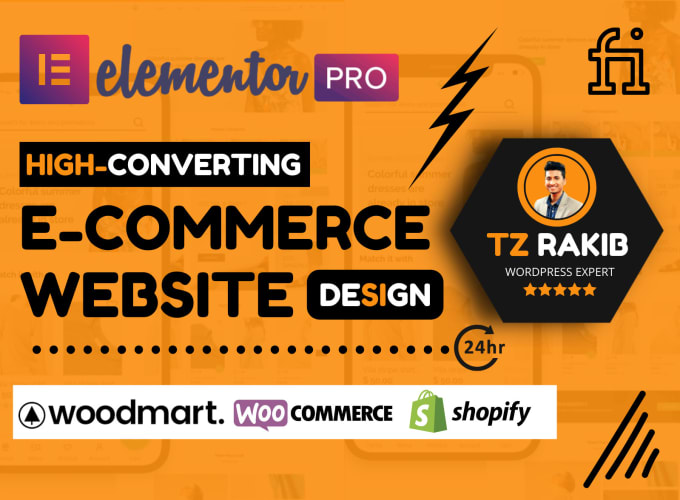 Gig Preview - Build wordpress woocommerce website online shop by woodmart