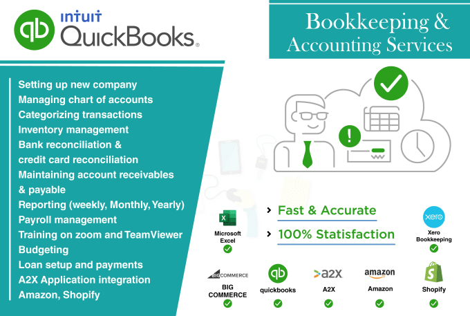 Bestseller - provide quickbooks, xero, excel, ecommerce accounting and bookkeeping services