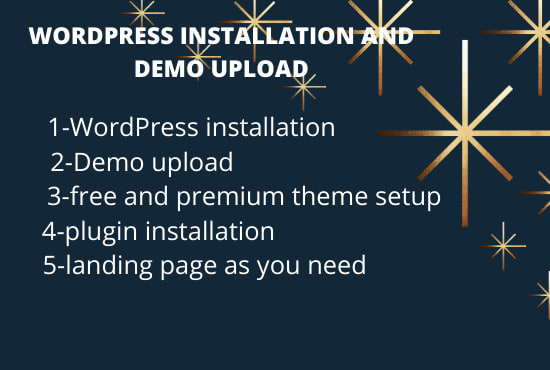 Bestseller - do wordpress installation and demo upload