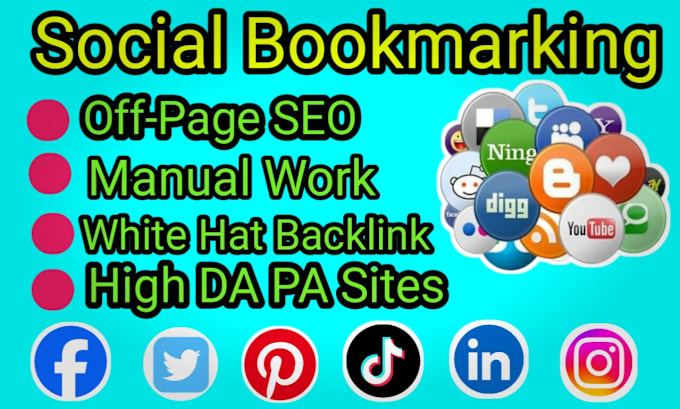 Gig Preview - Do social bookmarking submission with dofollow high quality backlinks