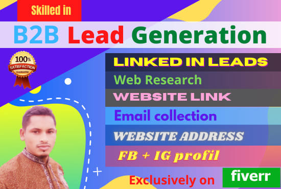 Gig Preview - Provide targeted b2b leads generation, business leads