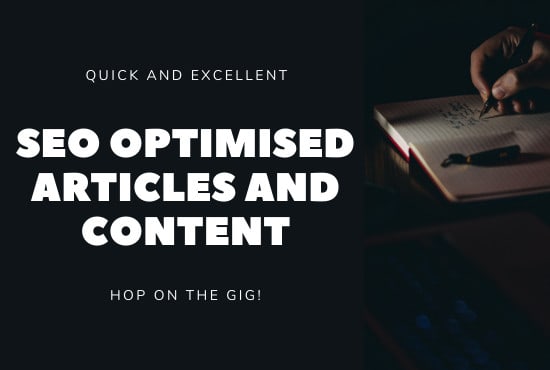 Gig Preview - Be your quick SEO optimised amazing content and article writer