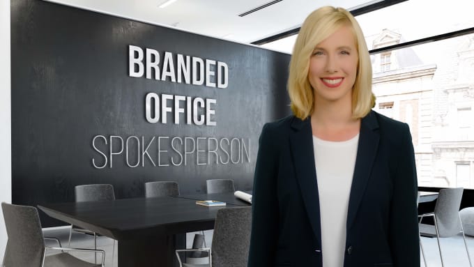 Gig Preview - Provide your branded office spokesperson video